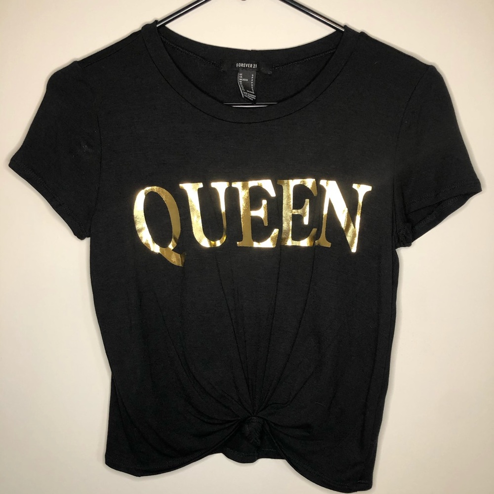 Black Queen Crop Top